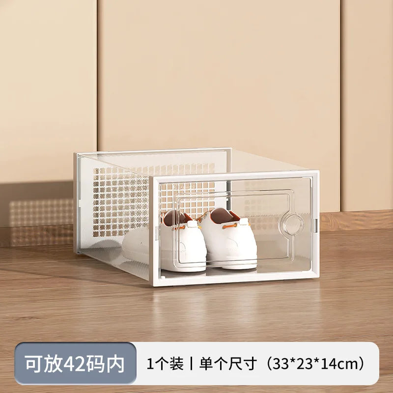 Plastic Transparent Shoe Box for Storing Dust and Moisture in Living Room, Dormitory, Shoe Box for Shoe Storage