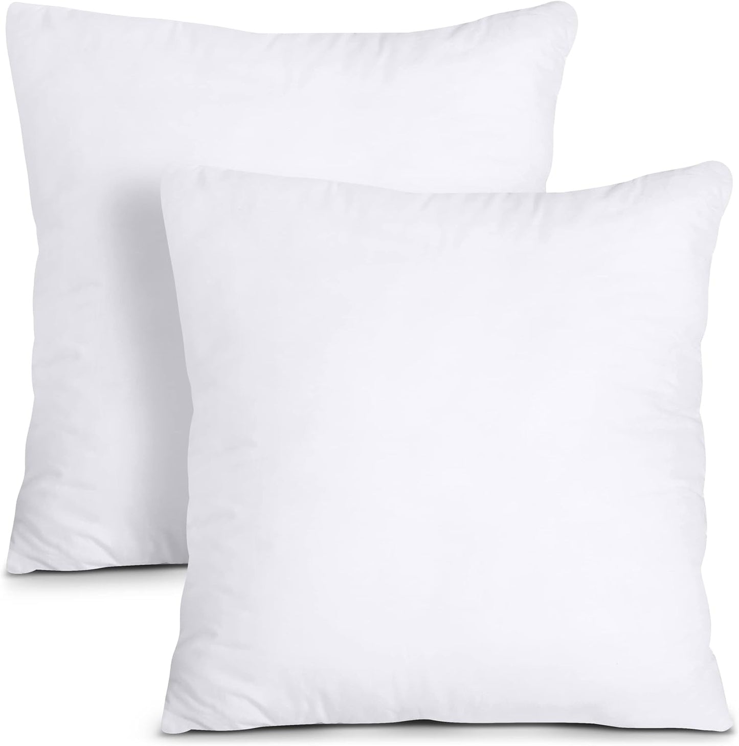 Set of 4 White Throw Pillows