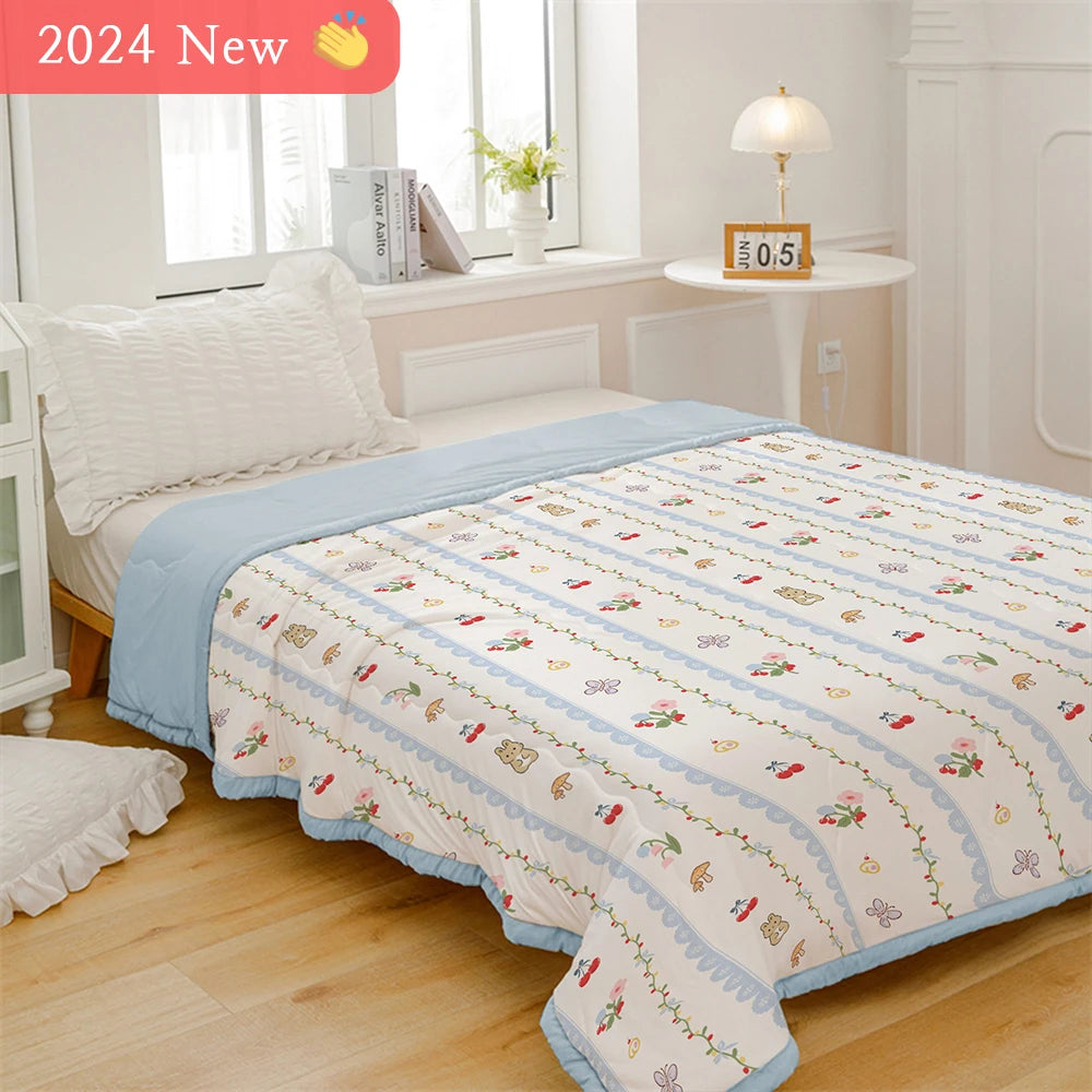 Summer Thin Quilt Comforter Soft Air Conditioning Four-Season Quilt/Duvet/Blanket Bed Duvets 150 Single Bed Quilt