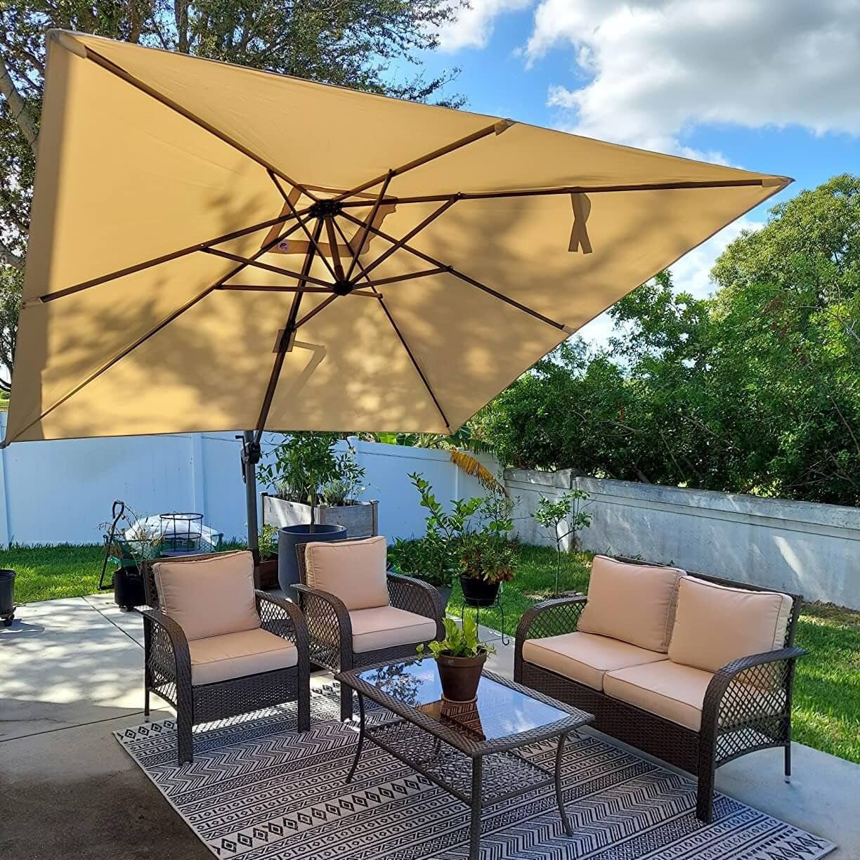 Aluminum Cantilever Umbrella with 360° Rotation