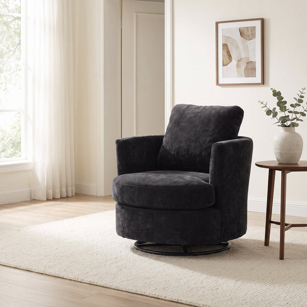 Mid Century Modern Accent Chair & Leather Lounge Chair