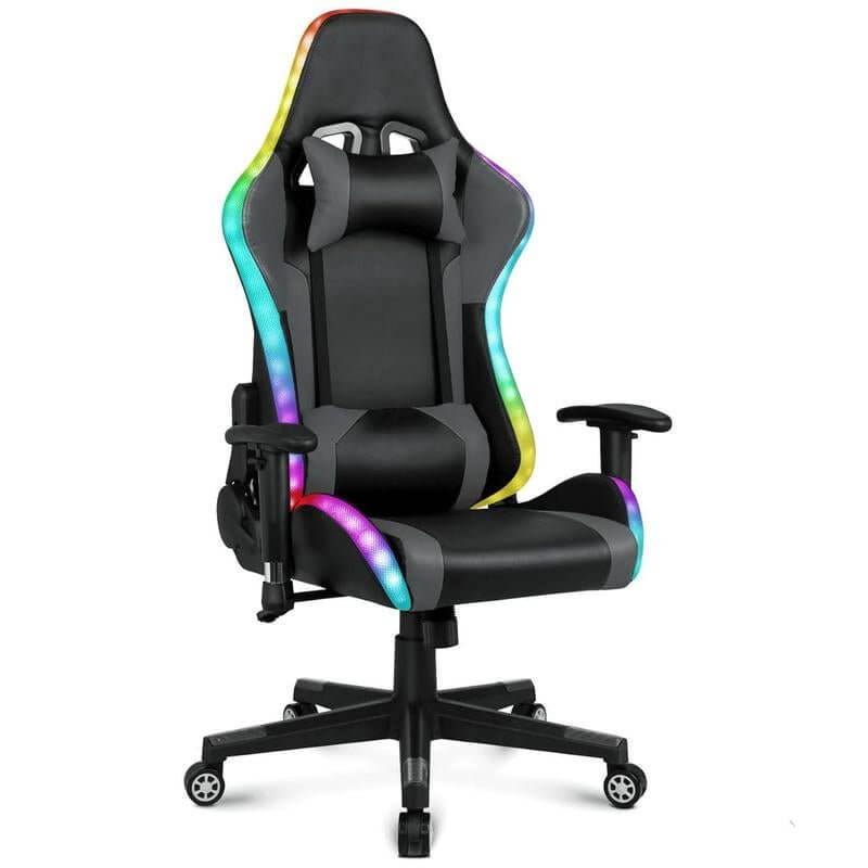 CLEESINK Racing Office Chair Gaming Chair with Speakers Video RGB Light