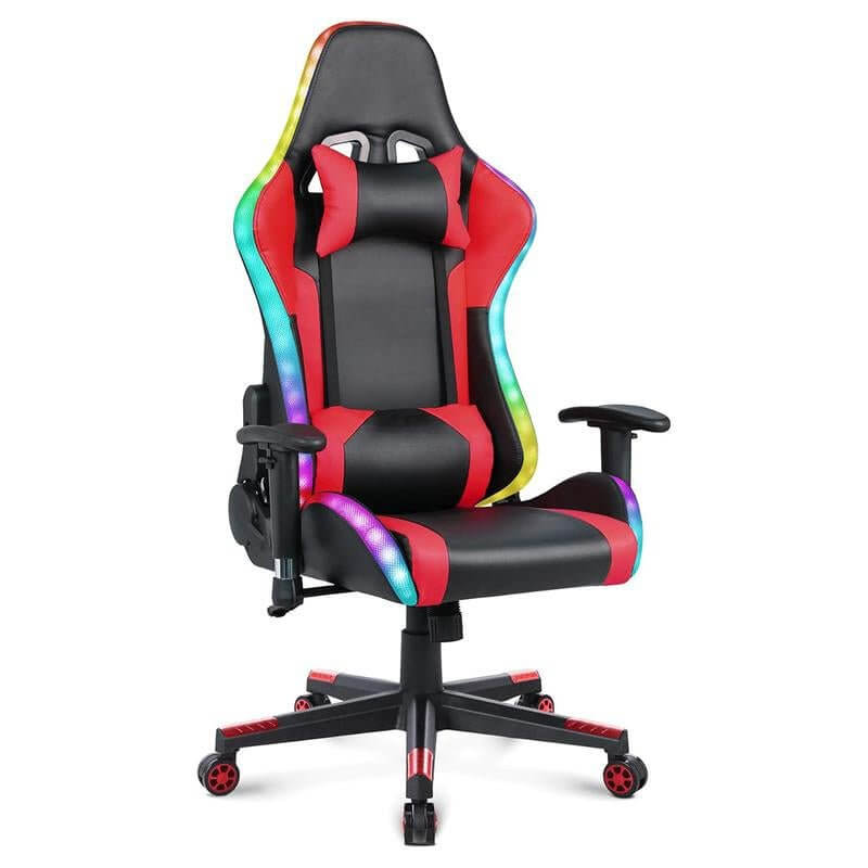 CLEESINK Racing Office Chair Gaming Chair with Speakers Video RGB Light