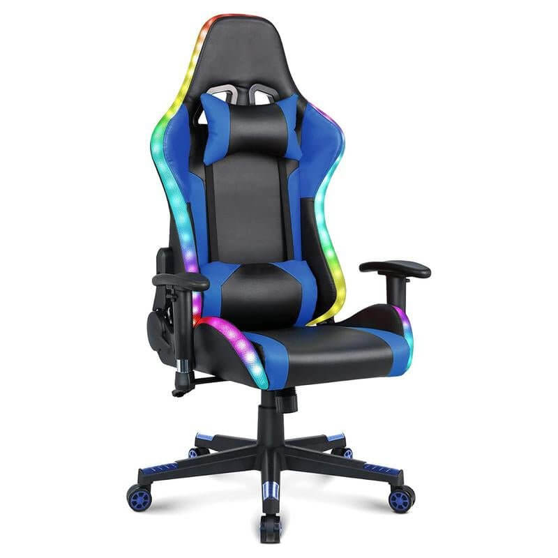 CLEESINK Racing Office Chair Gaming Chair with Speakers Video RGB Light