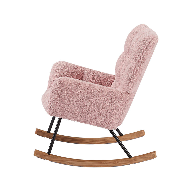 Rocking Chair - Soft Boucle Upholstery Comfort