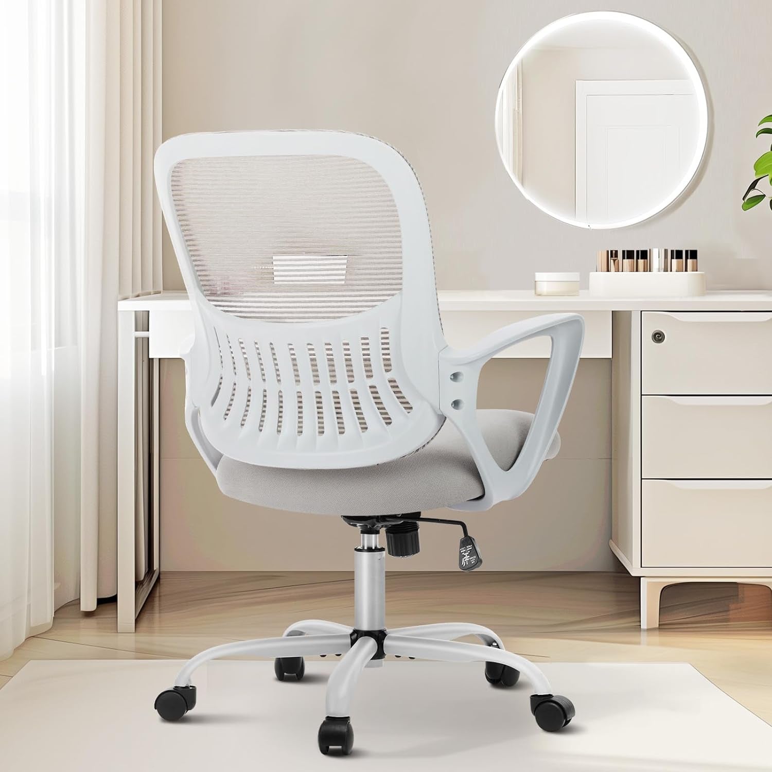 Ergonomic Mid-Back Mesh Rolling Office Chair with Lumbar Support