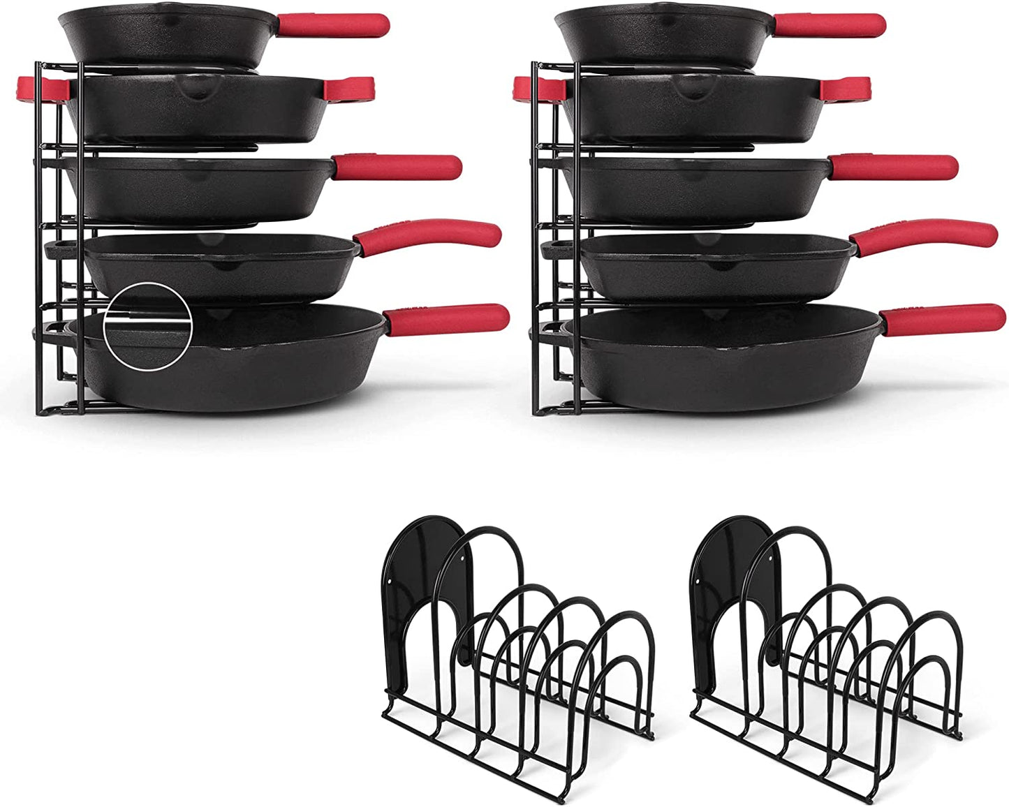 Extra Large 5-Tier Pan Rack for Cast Iron