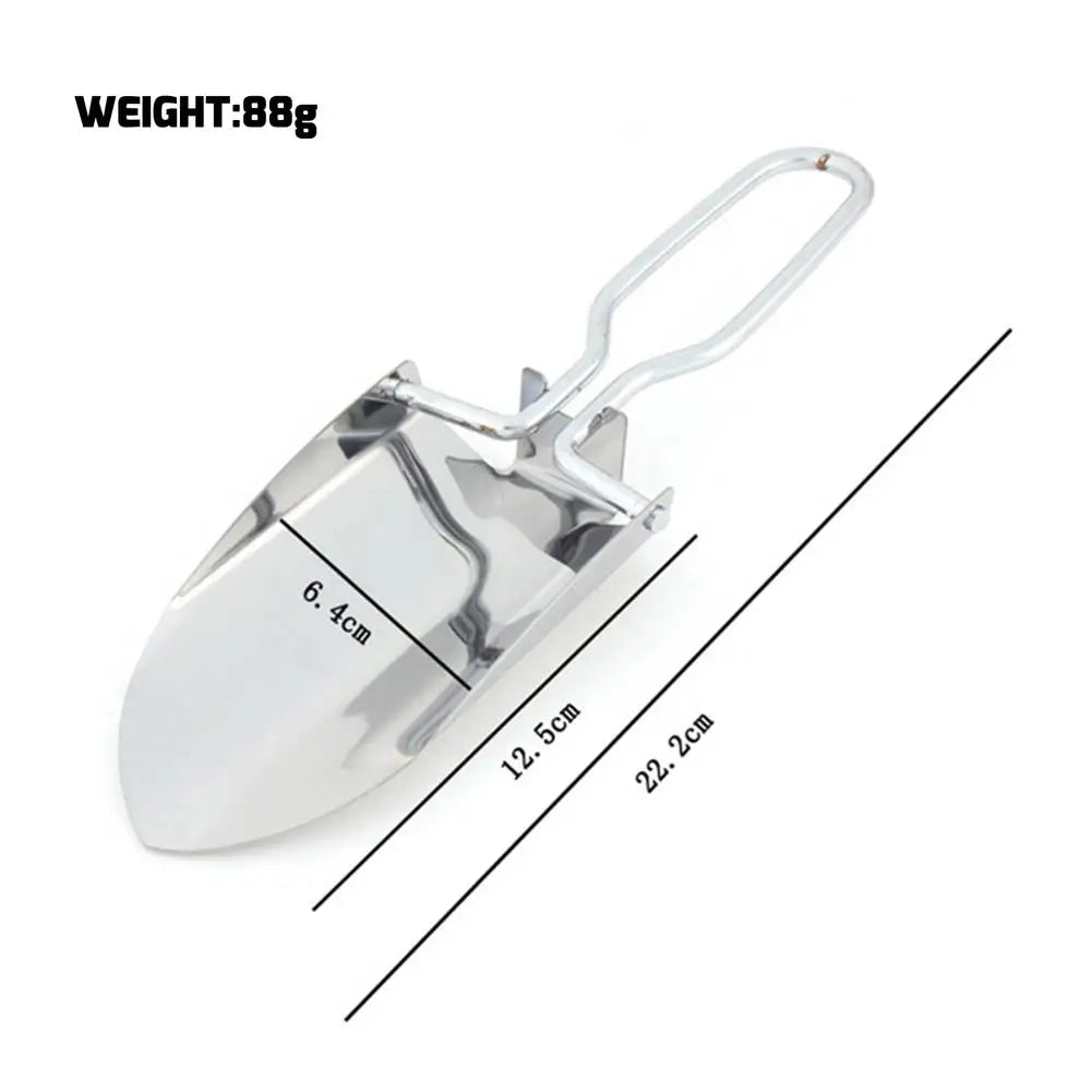 Stainless Steel Garden Shovel with Bag Folding Portable Outdoor Gardening Small Shovel Tool Dropshipping