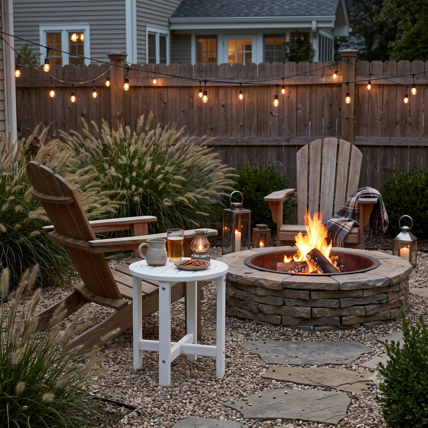 Verde Luxe HDPE All Weather Round Outdoor Side Table