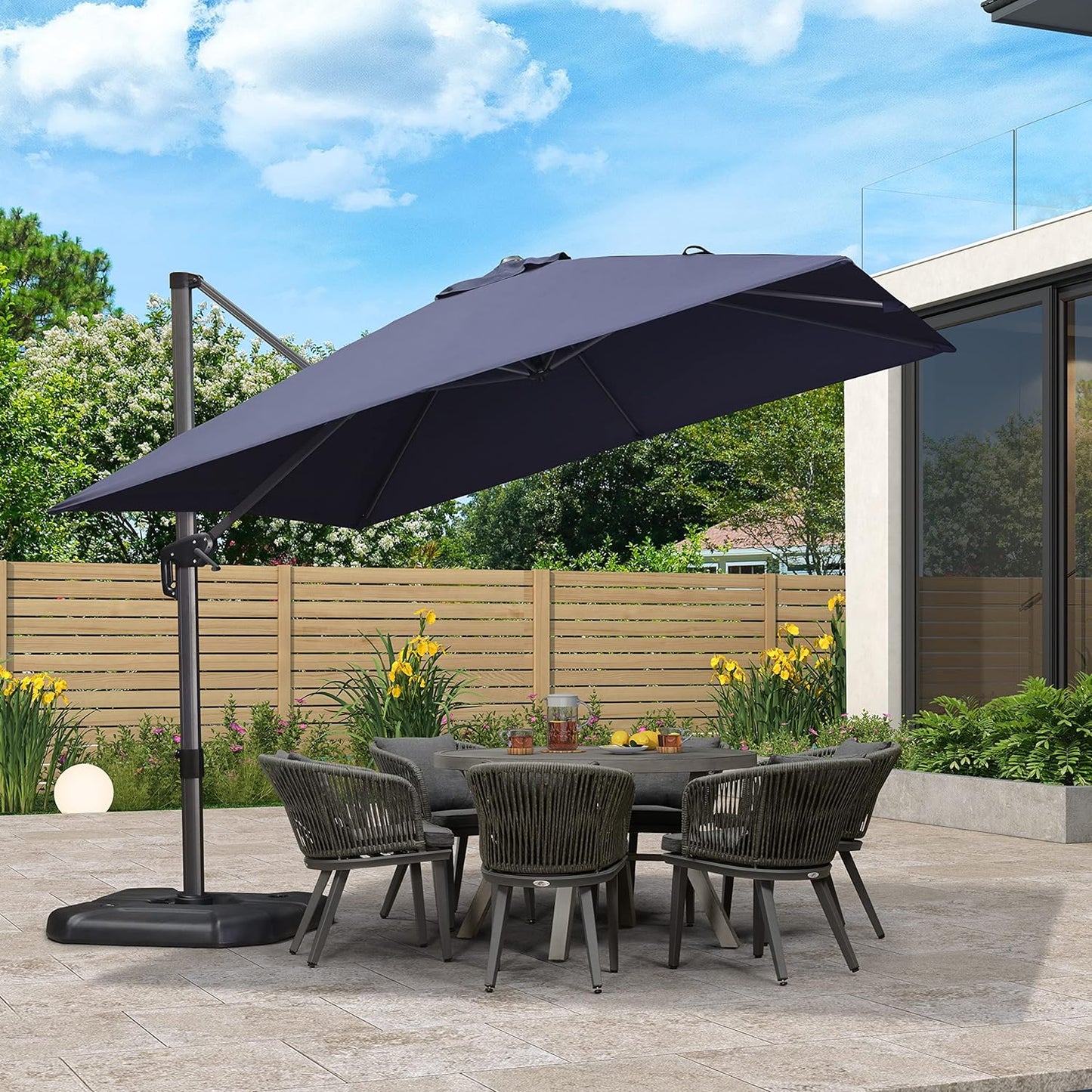 Aluminum Cantilever Umbrella with 360° Rotation