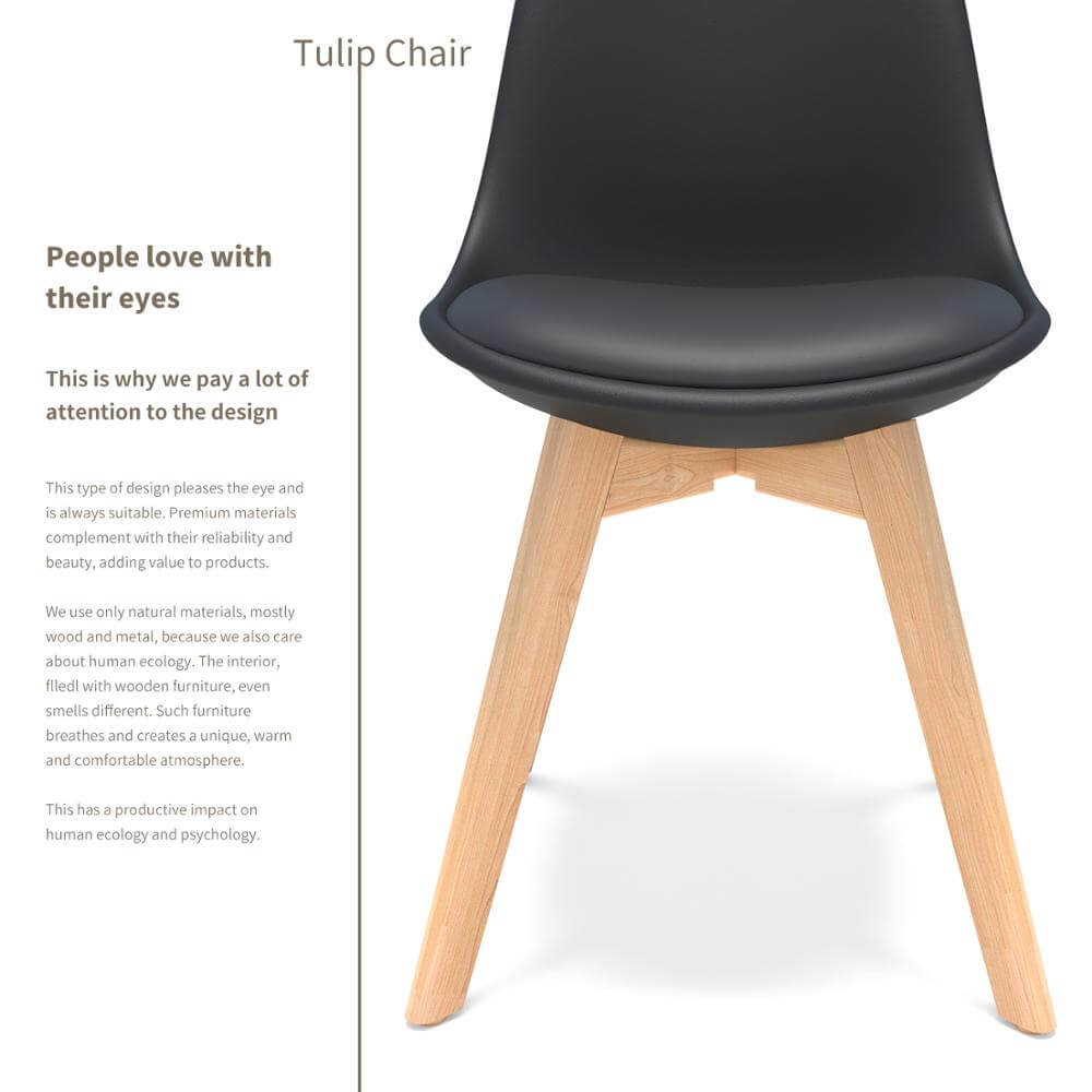 Modern mid century style dining chairs Sleek Plastic Shell: Easy Care.