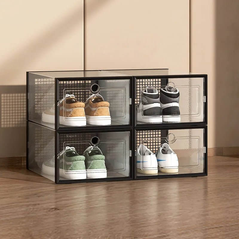 Clear Stackable Shoe Storage Boxes