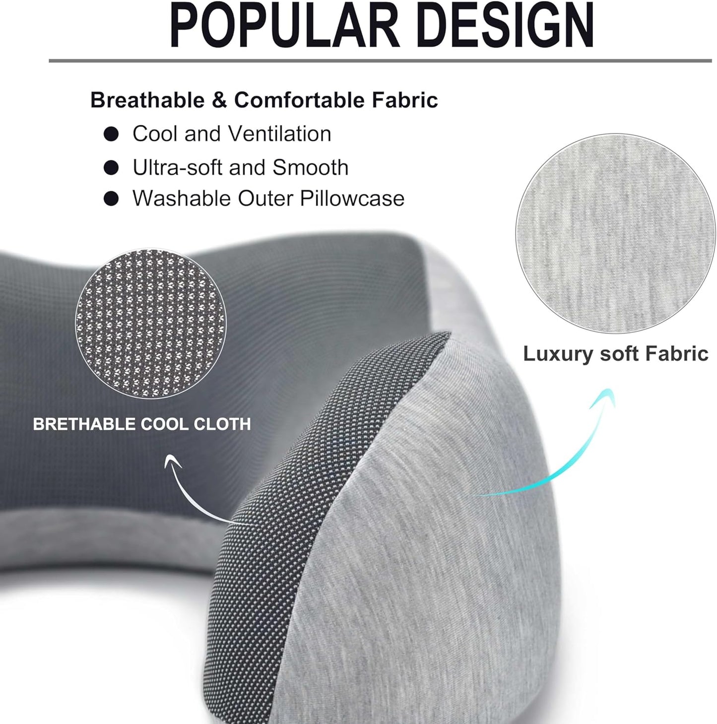 100% Pure Memory Foam Neck Pillow