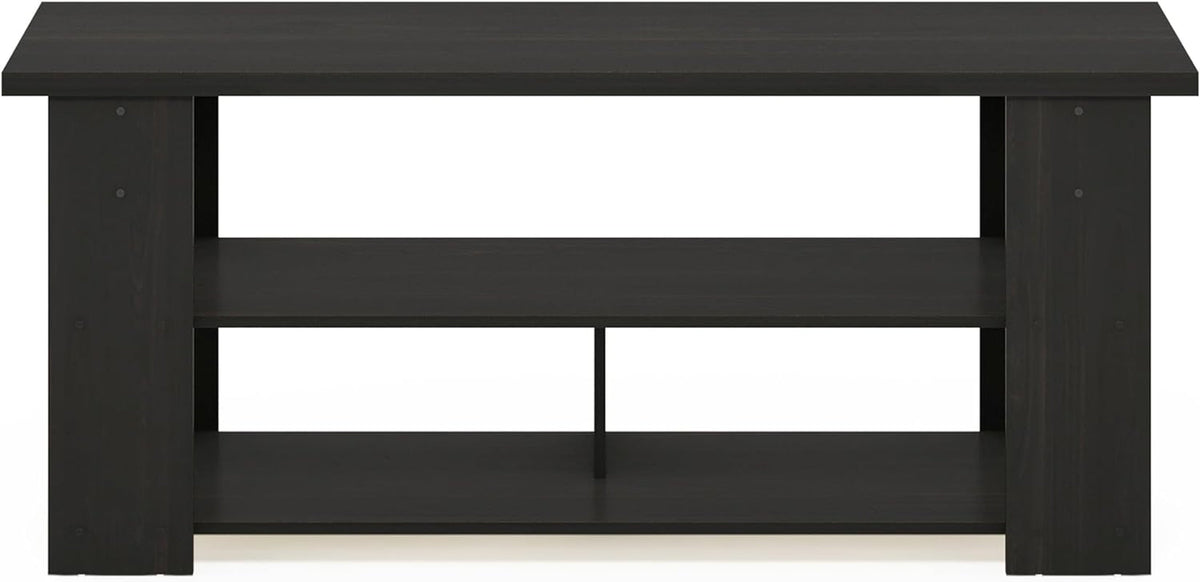 Espresso TV Stand for 50 Inch TVs With Open Shelves