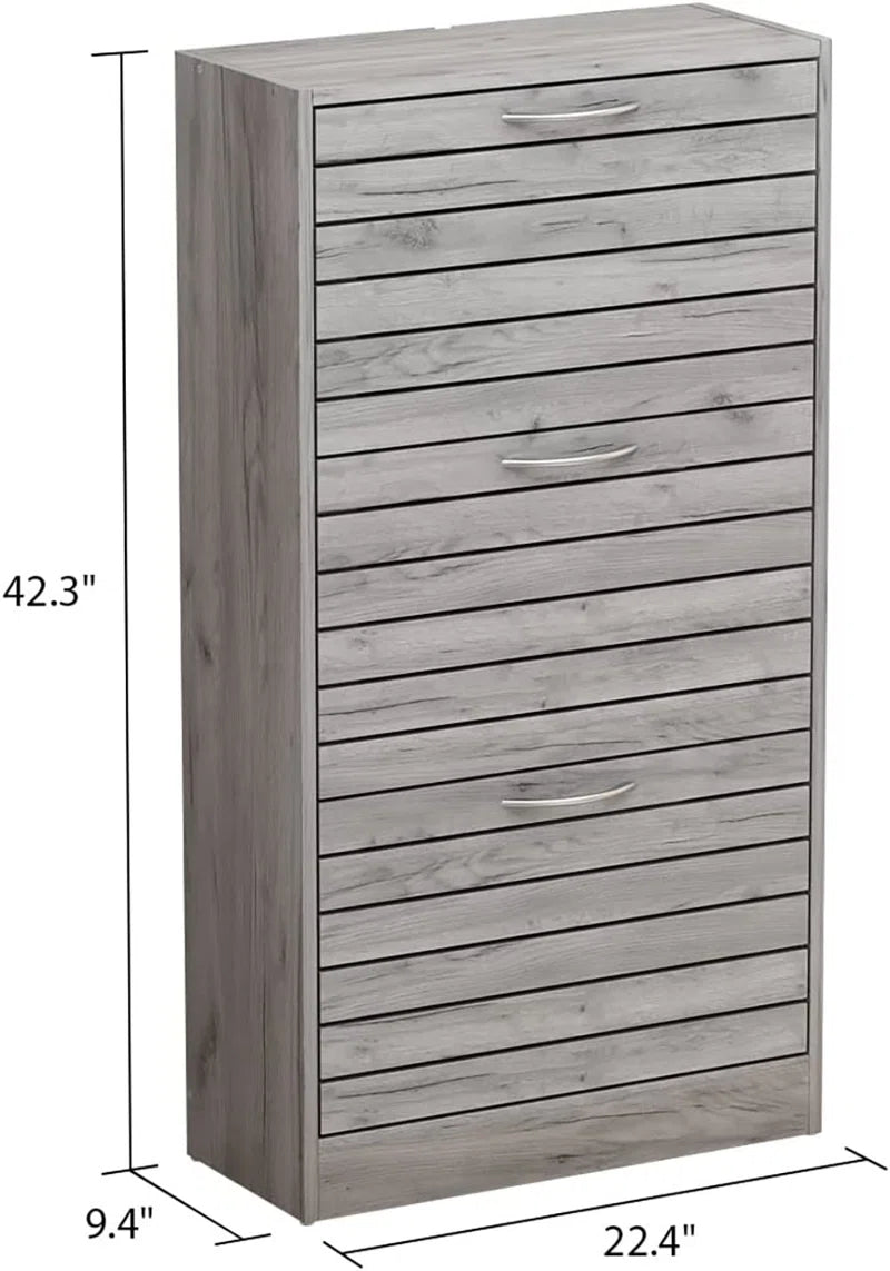 Compact 12-Pair Shoe Storage Cabinet