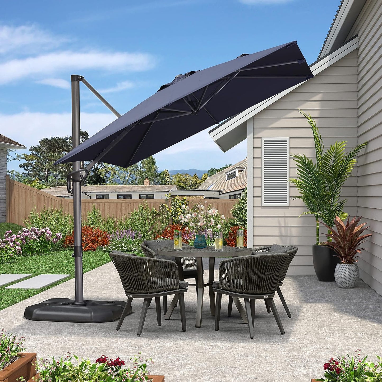 Aluminum Cantilever Umbrella with 360° Rotation