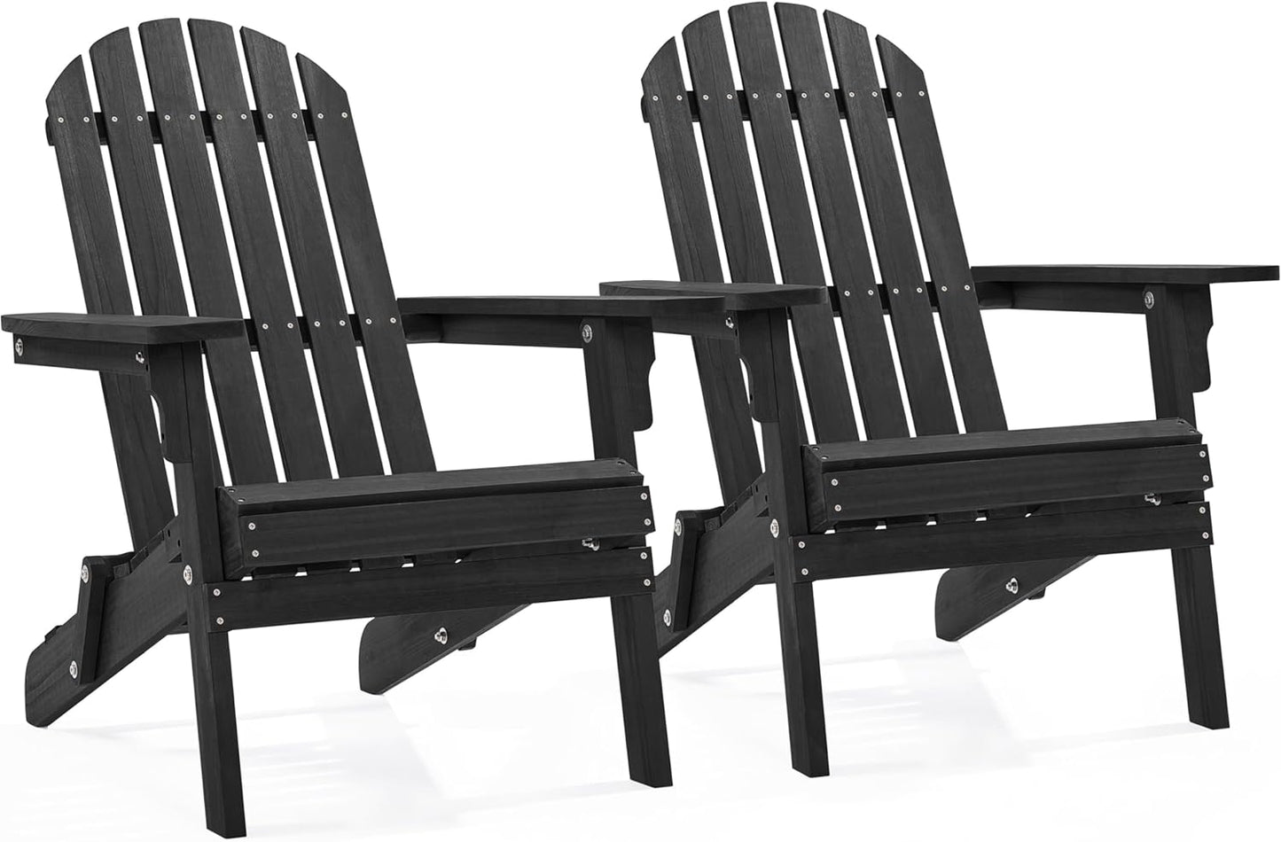 Folding Adirondack Chair Set | Natural Wood