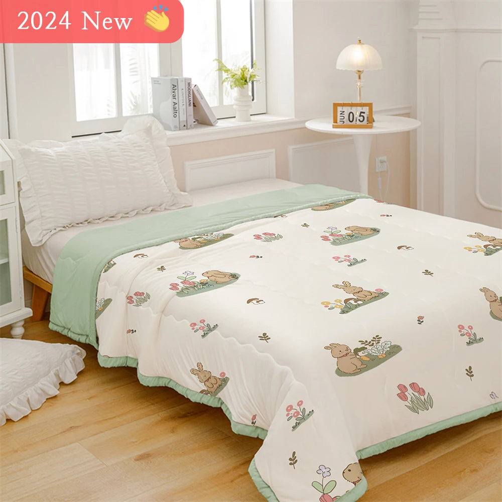 Summer Thin Quilt Comforter Soft Air Conditioning Four-Season Quilt/Duvet/Blanket Bed Duvets 150 Single Bed Quilt