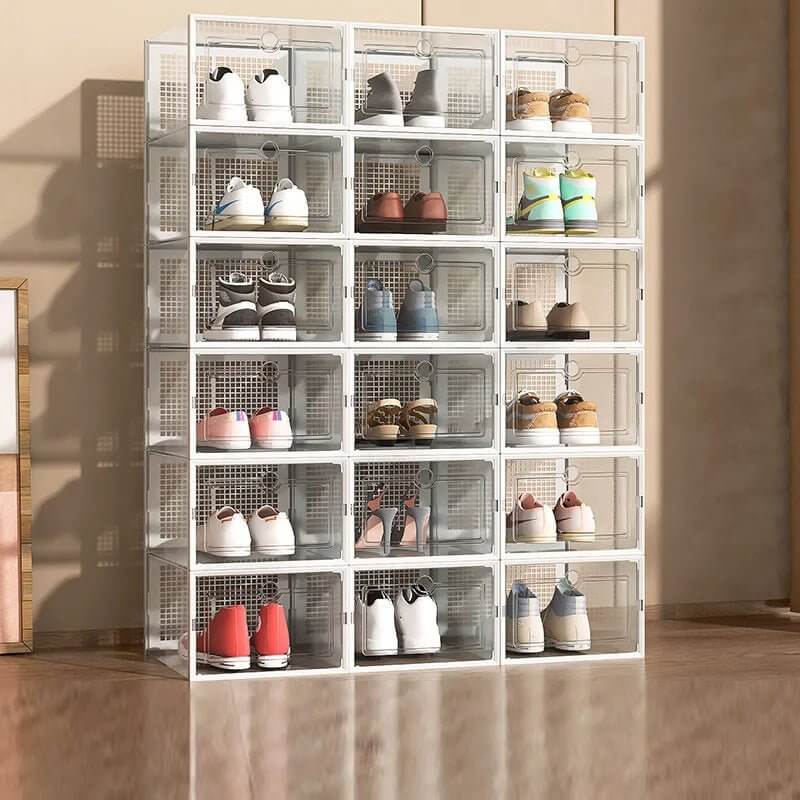 Clear Stackable Shoe Storage Boxes