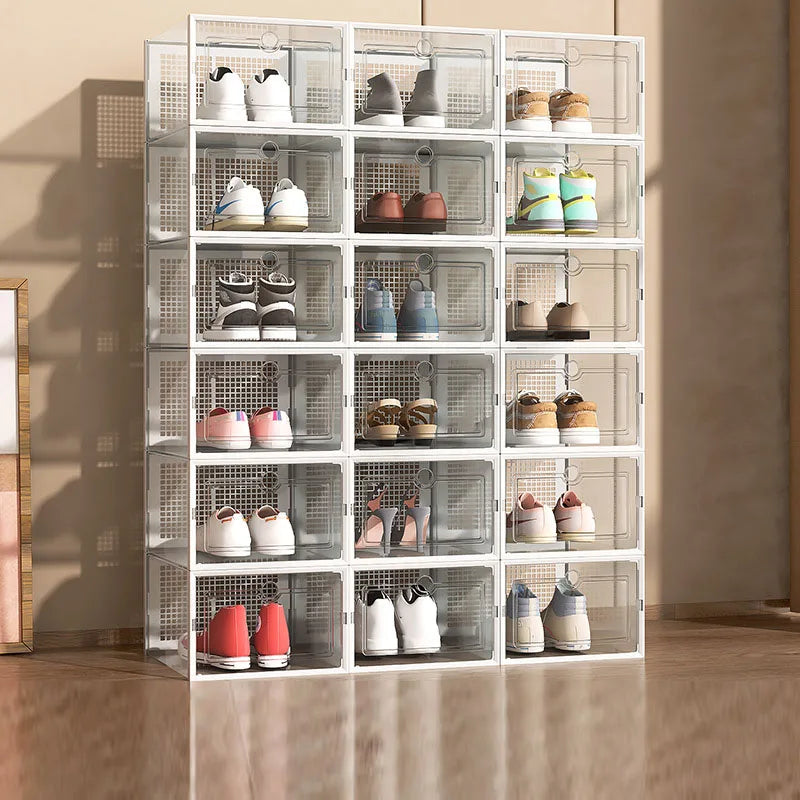 Plastic Transparent Shoe Box for Storing Dust and Moisture in Living Room, Dormitory, Shoe Box for Shoe Storage