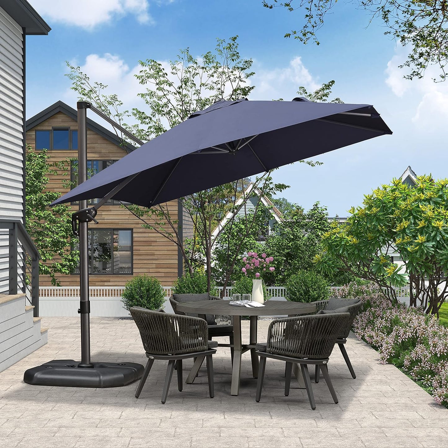 Aluminum Cantilever Umbrella with 360° Rotation