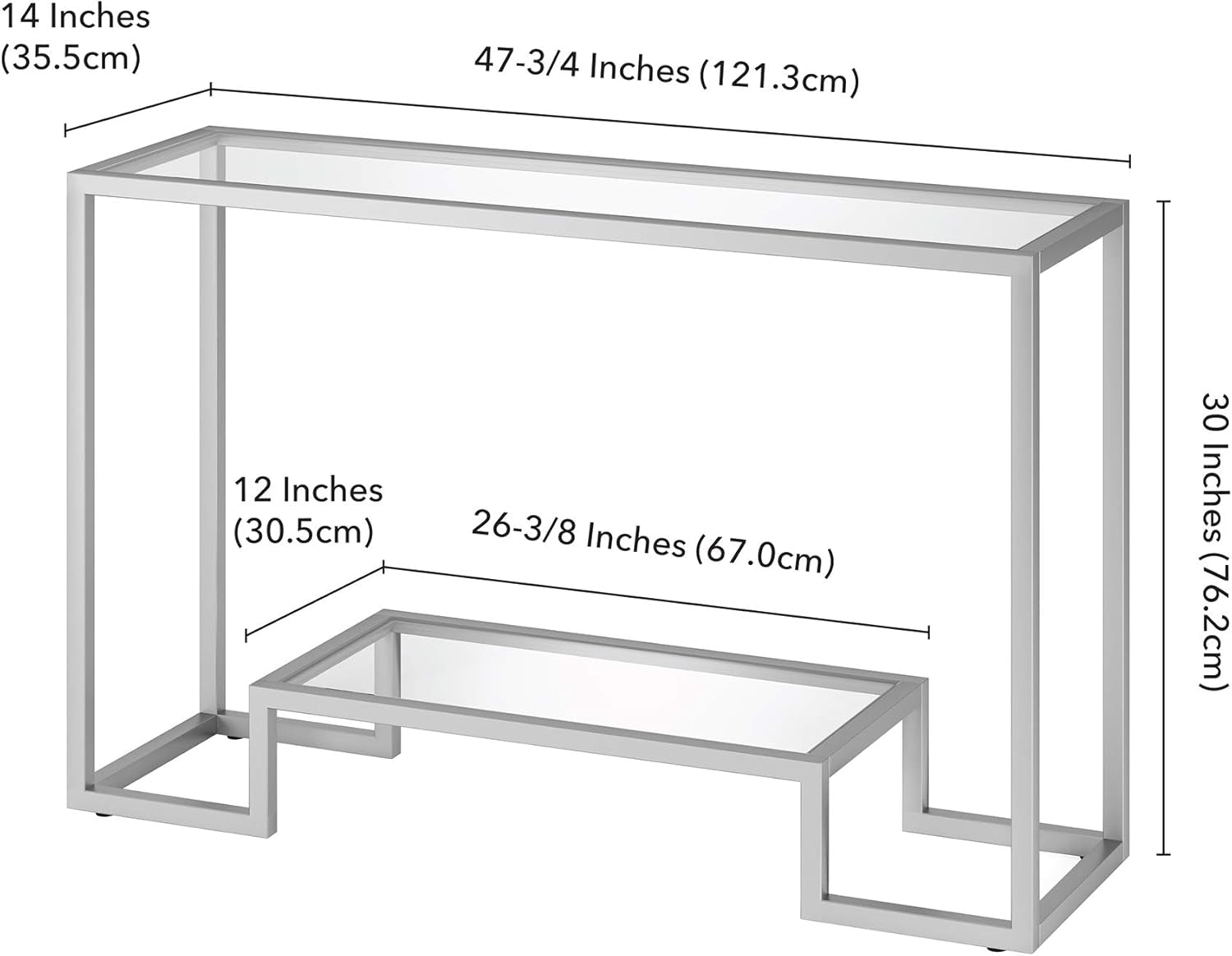 Entryway Table in Satin Nickel