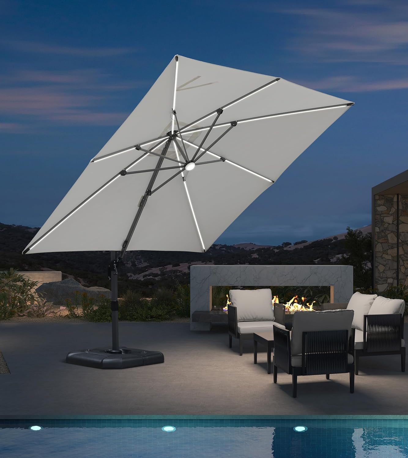 Aluminum Cantilever Umbrella with 360° Rotation