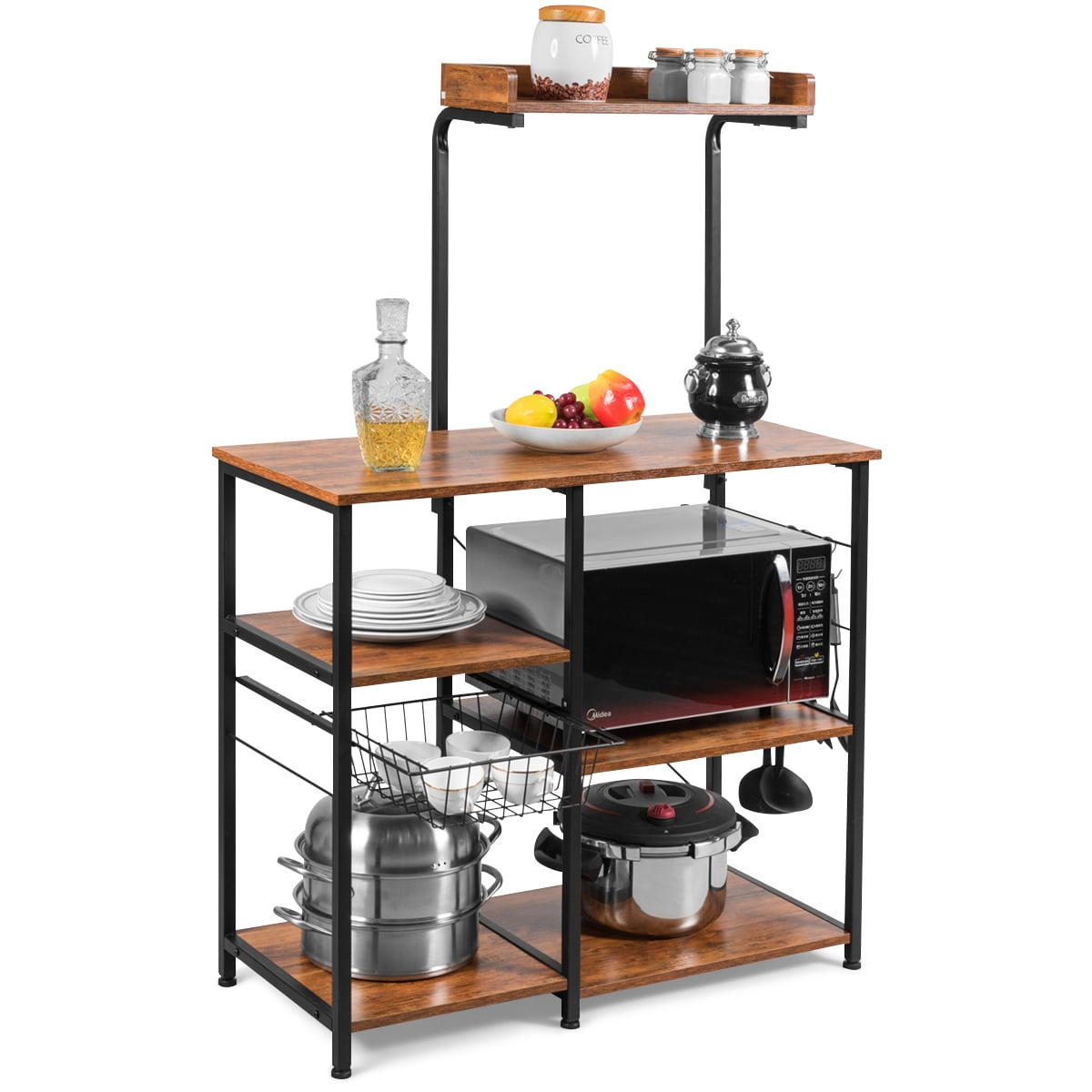 Multi-Functional Kitchen Rack with Microwave Stand