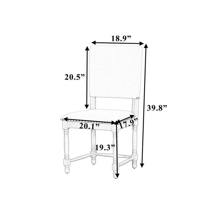 Elegant Dining Chair Vintage 2 Piece Upholstered Dining Chairs