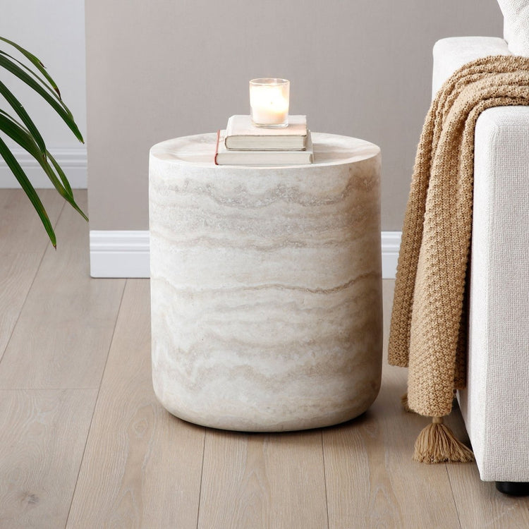 Faux marble ultra modern side tables