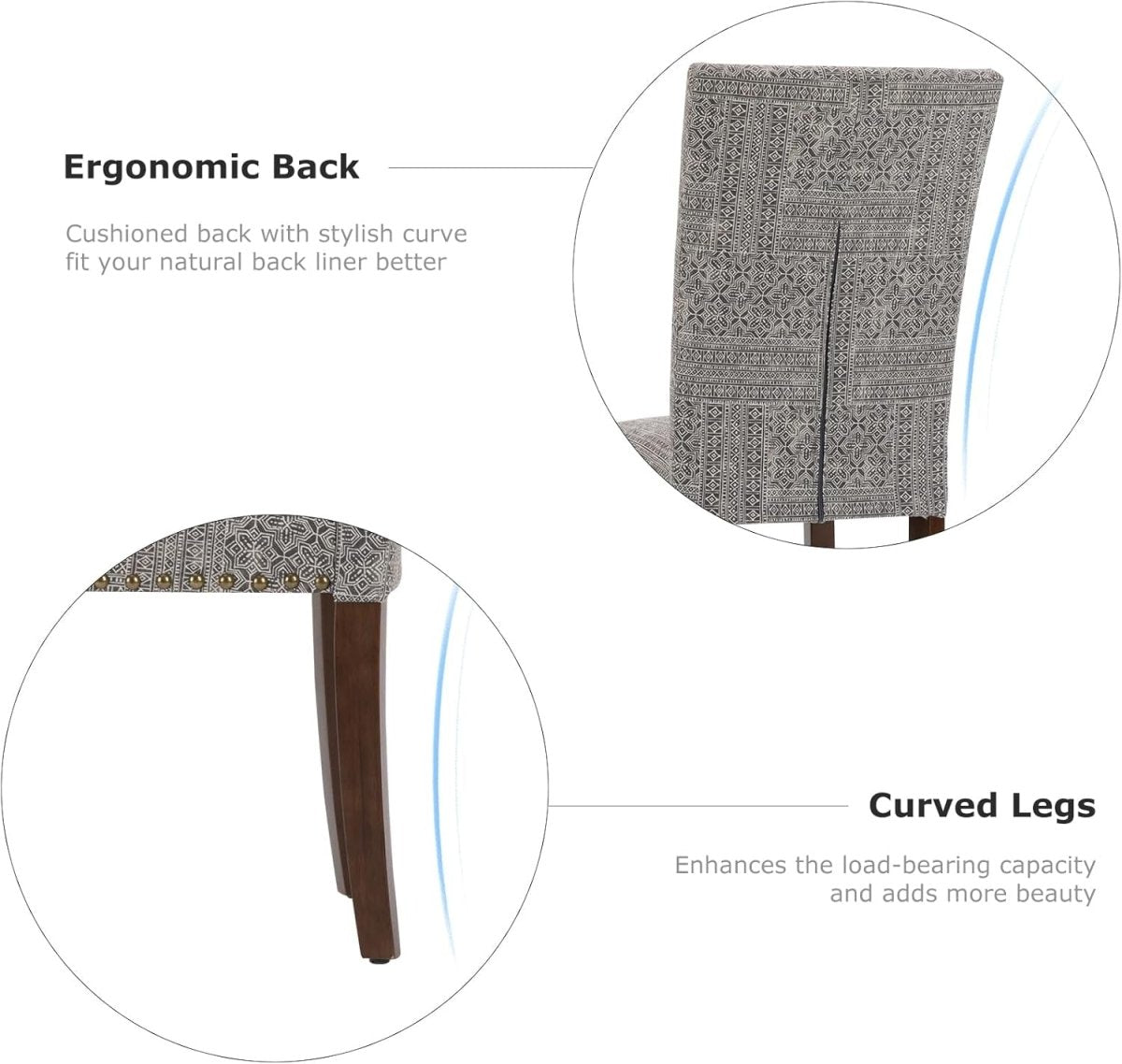 Curved leg dining chair