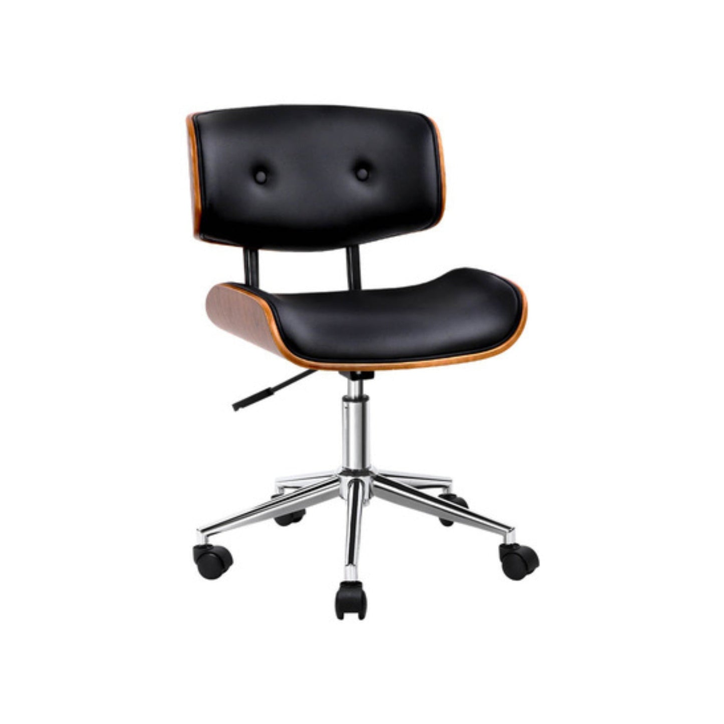 Executive Walnut Office Chair PU Leather 360 Degree Swivel