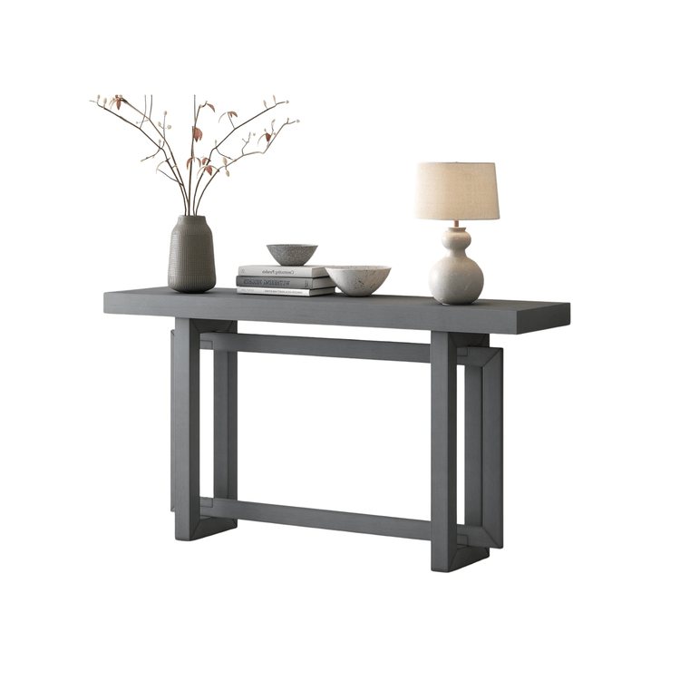 Vintage Console Table with Solid Wood Top sample