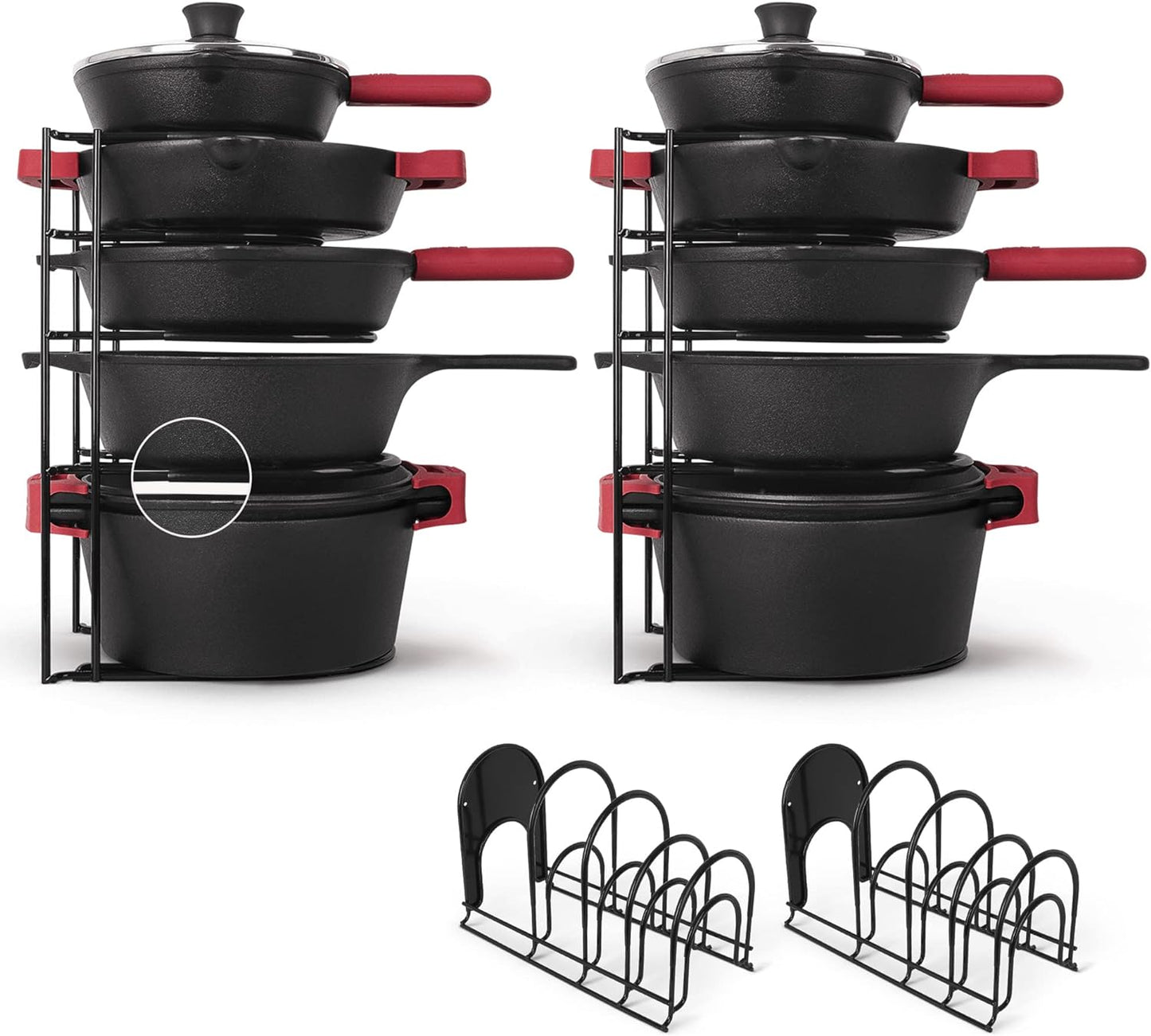 Extra Large 5-Tier Pan Rack for Cast Iron