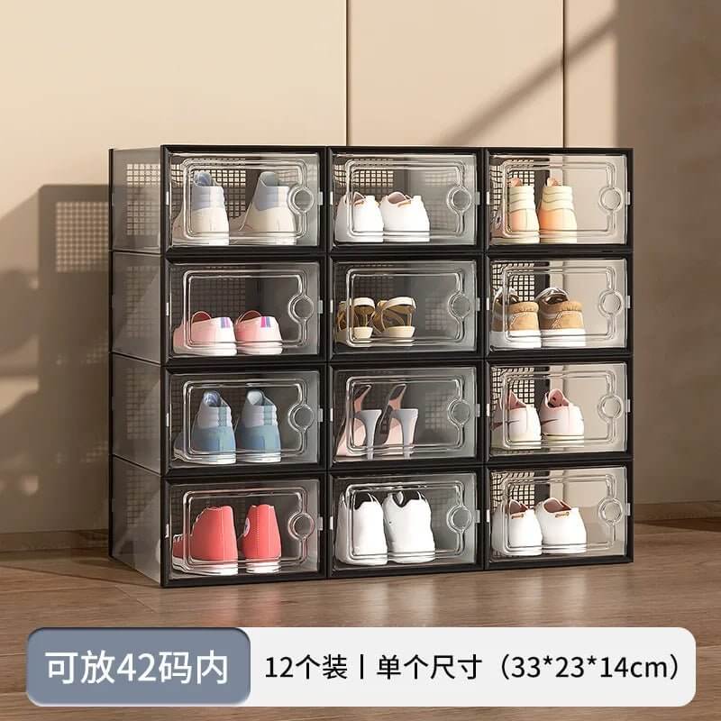 Clear Stackable Shoe Storage Boxes