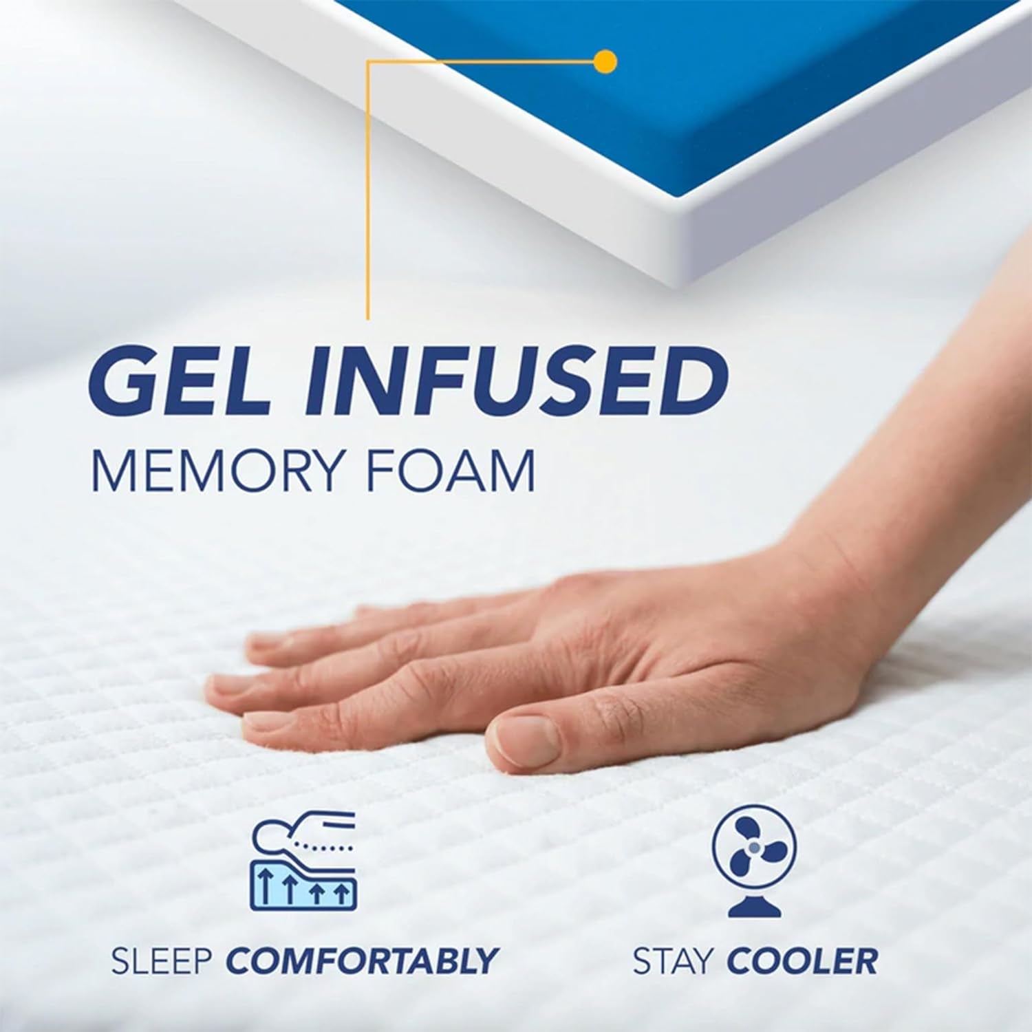 4-Inch Cooling Gel Memory Foam Topper