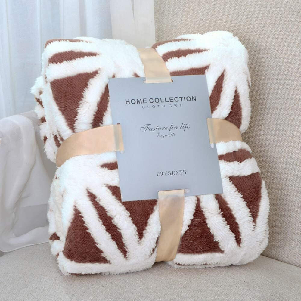 Soft Sherpa Fleece Throw Blanket