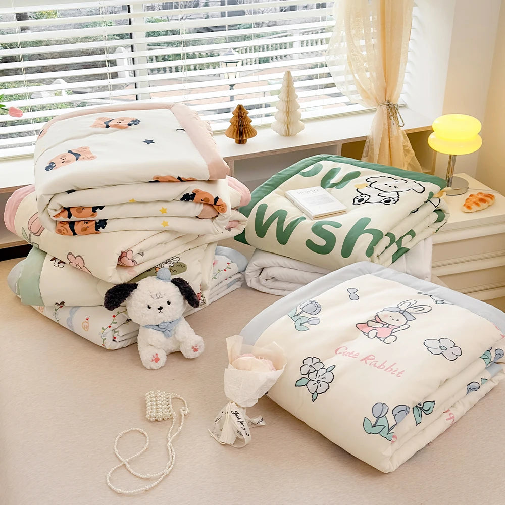 Summer Thin Quilt Comforter Soft Air Conditioning Four-Season Quilt/Duvet/Blanket Bed Duvets 150 Single Bed Quilt