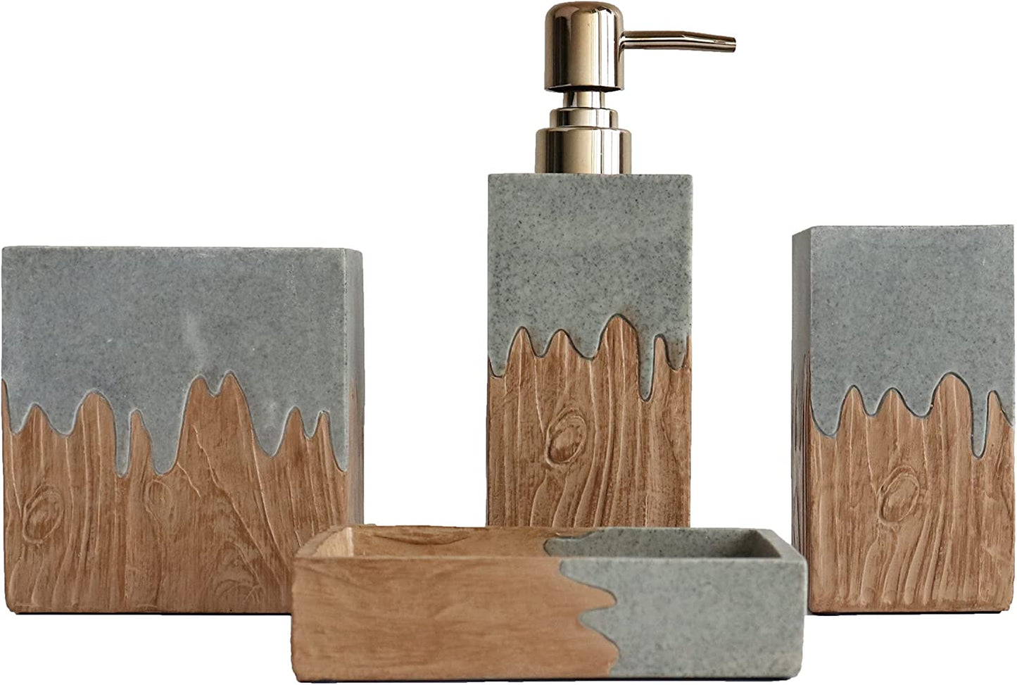 Farmhouse Bathroom Accessories Set (4-Piece)