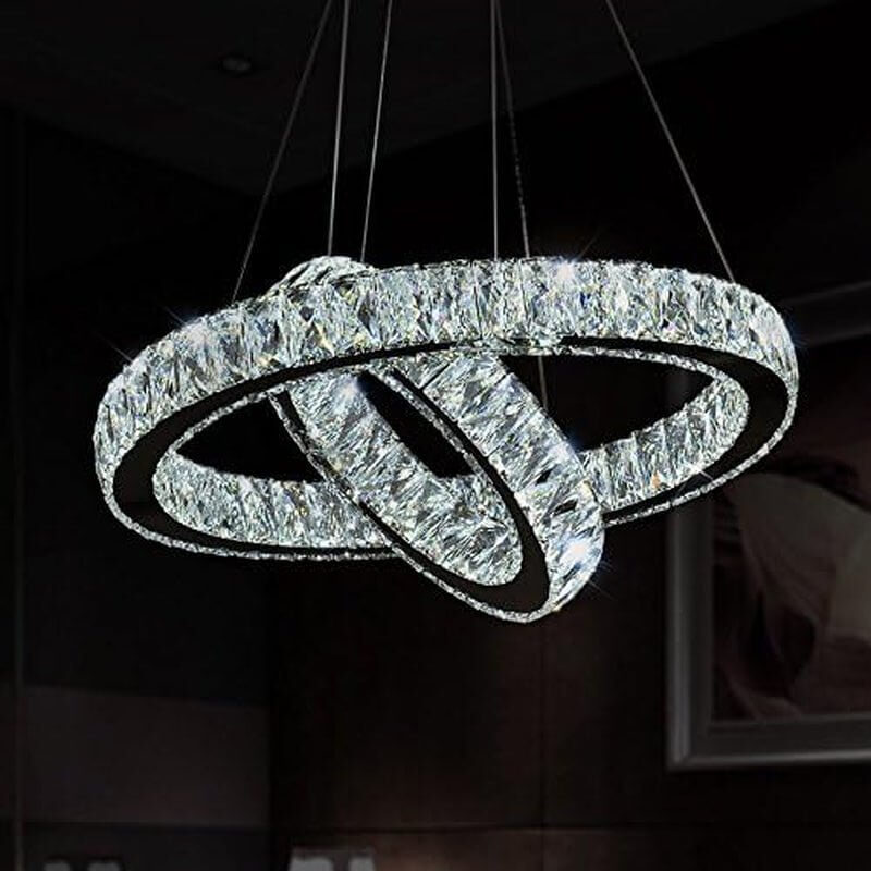 Modern Crystal Chandelier with LED Lights