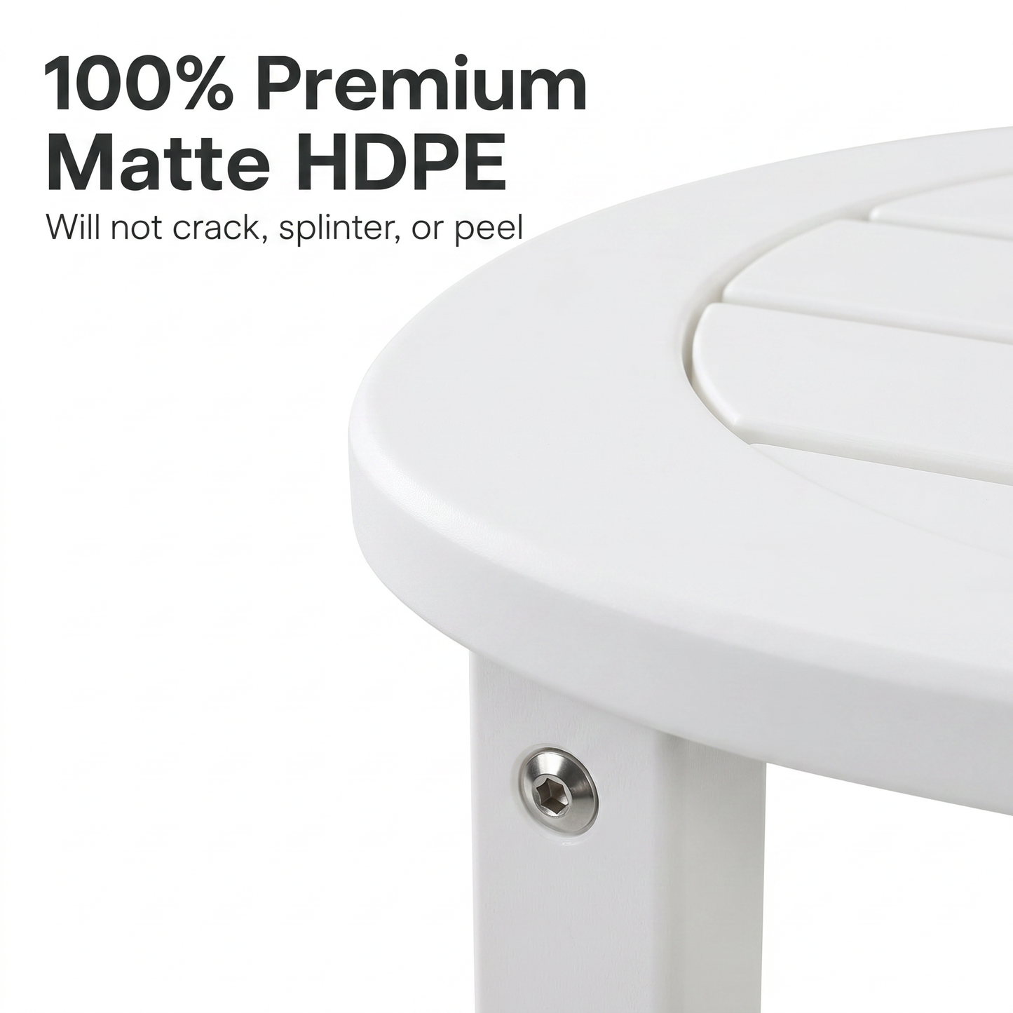Verde Luxe HDPE All Weather Round Outdoor Side Table