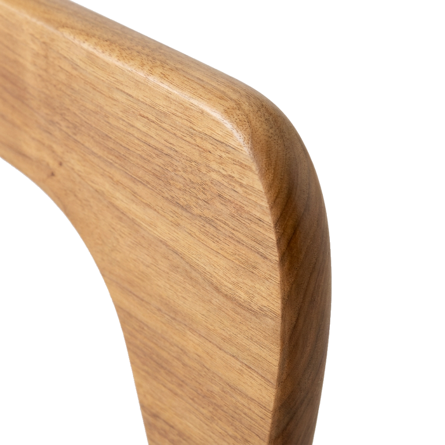 Triangular Glass-Top Coffee Table, Solid Walnut Base