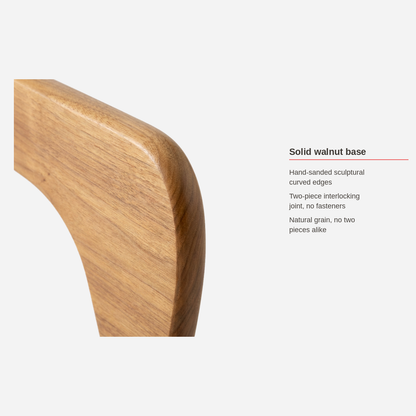Solid walnut base material spec card
