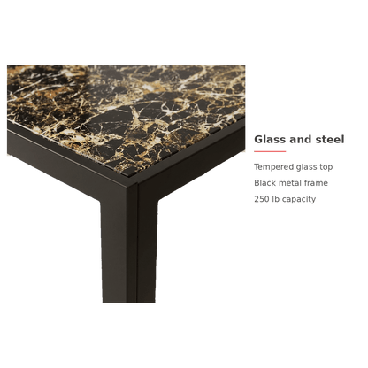 Table construction details card (feature callout)
