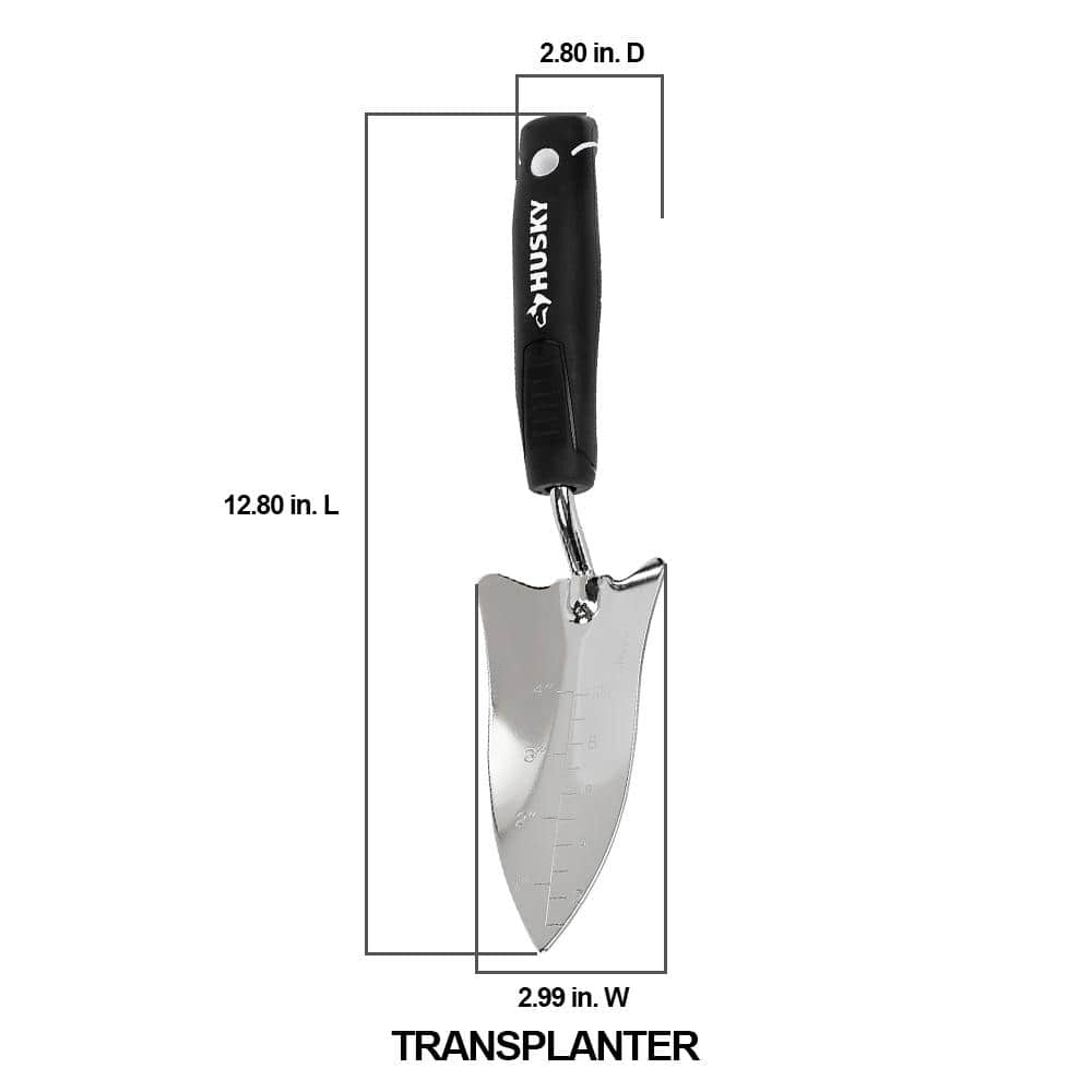 6.2 In. Double Injection Grip Handle Stainless Steel Hand Transplanter