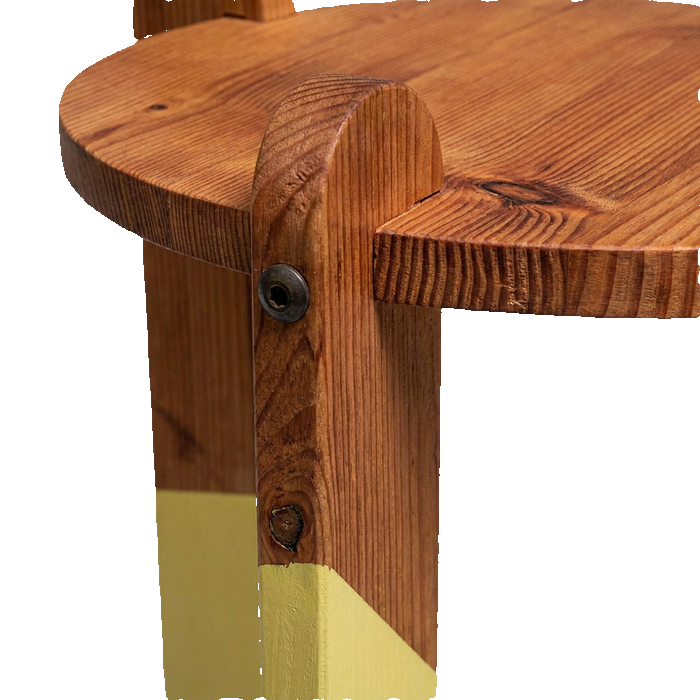 Intersecting-Leg Side Table with Colorful Dipped-Leg Accents