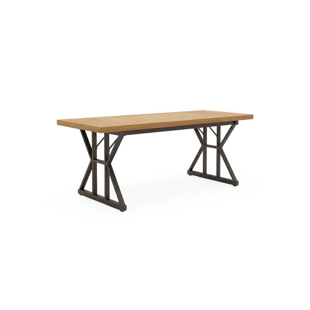 black trestle leg desk
