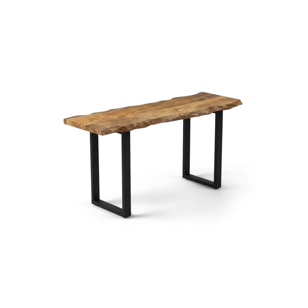 wood live edge console table