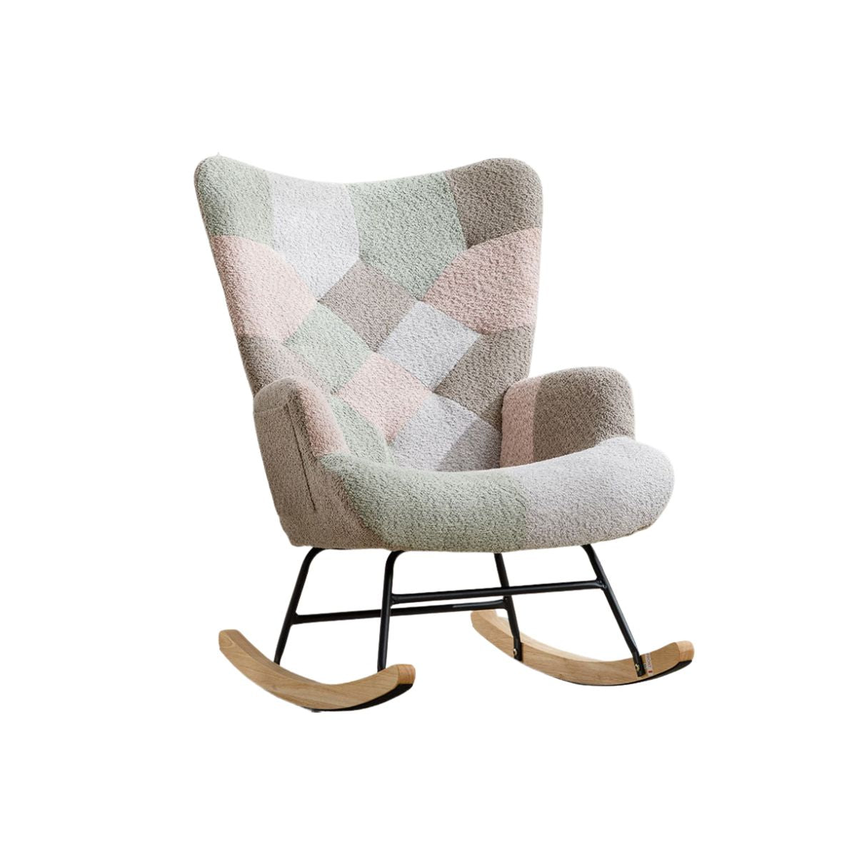 Macaron Patchwork Swivel Rocker Outdoor Chairs