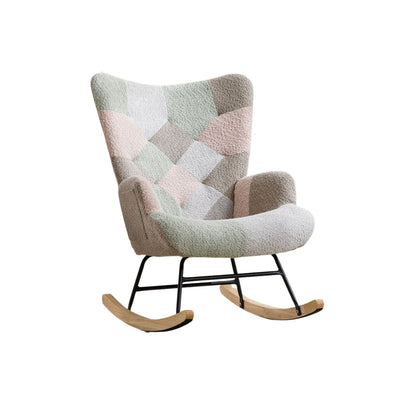 Macaron Patchwork Swivel Rocker Outdoor Chairs